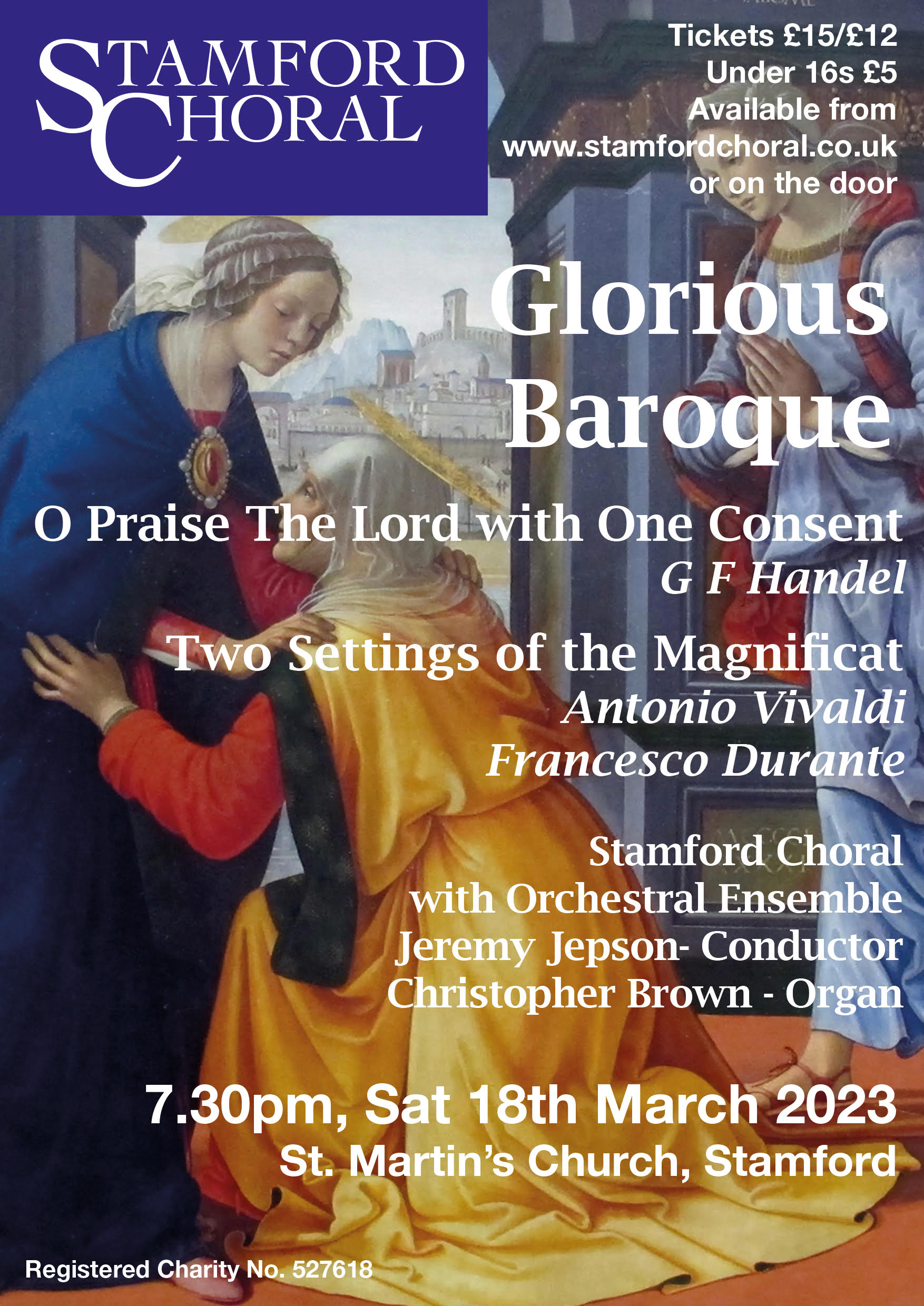 Stamford Choral Society - 18/03/2023 7:30pm - 2023 Spring Concert