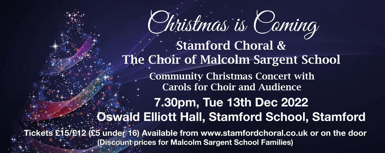 Stamford Choral Society - 13/12/2022 7:30pm - Christmas Community Carol ...